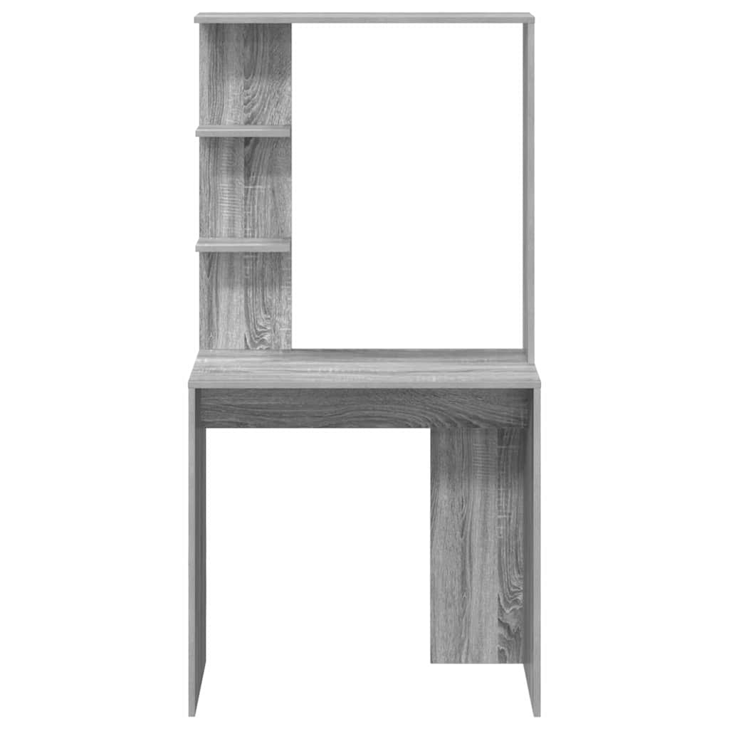 vidaXL Desk Grey Sonoma 78.5 x 37 x 154.5 cm Engineered Wood