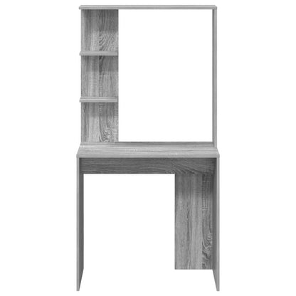vidaXL Desk Grey Sonoma 78.5 x 37 x 154.5 cm Engineered Wood