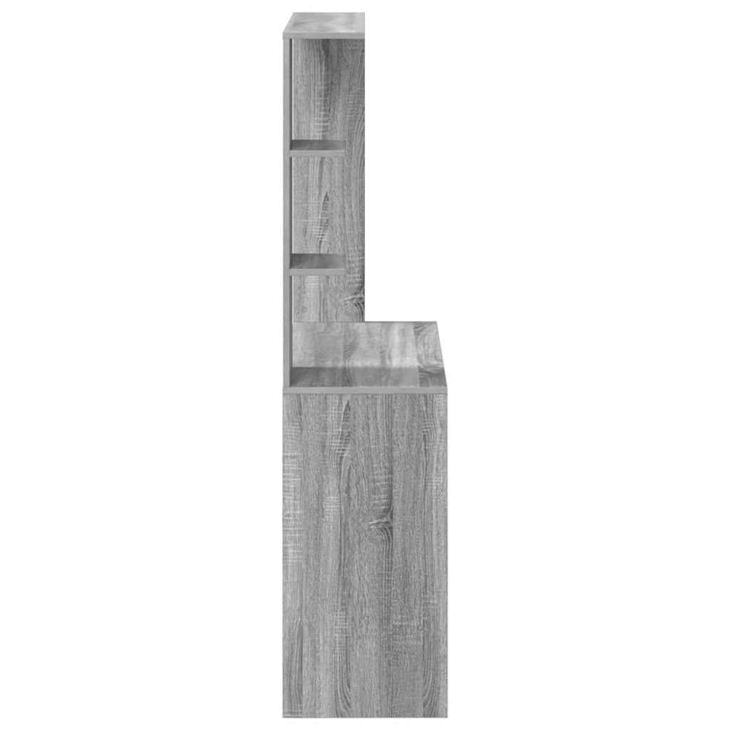 vidaXL Desk Grey Sonoma 78.5 x 37 x 154.5 cm Engineered Wood
