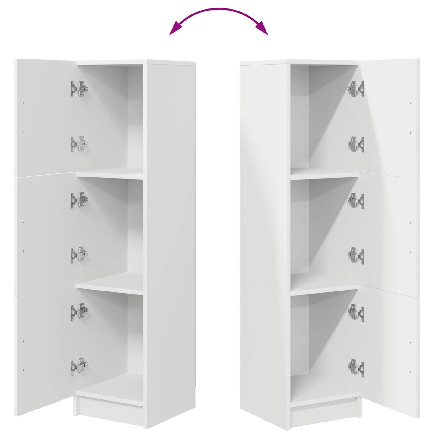 vidaXL Highboard White 31.5 x 32 x 122.5 cm