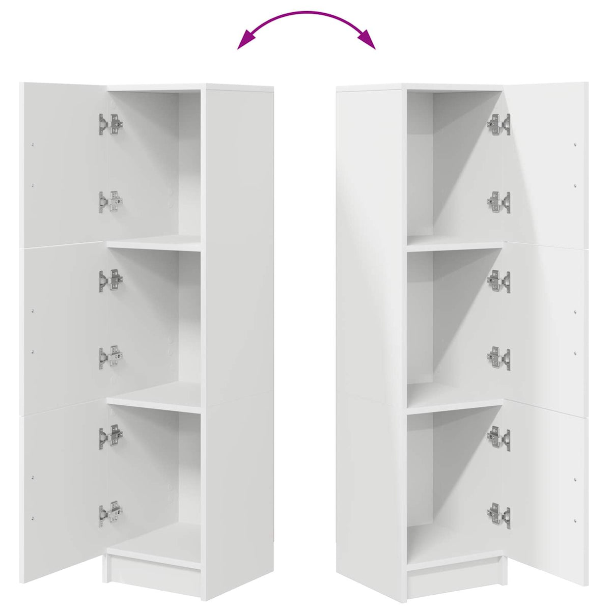 vidaXL Highboard White 31.5 x 32 x 122.5 cm