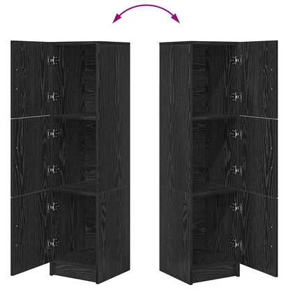 vidaXL Highboard Black Oak 31.5 x 32 x 122.5 cm