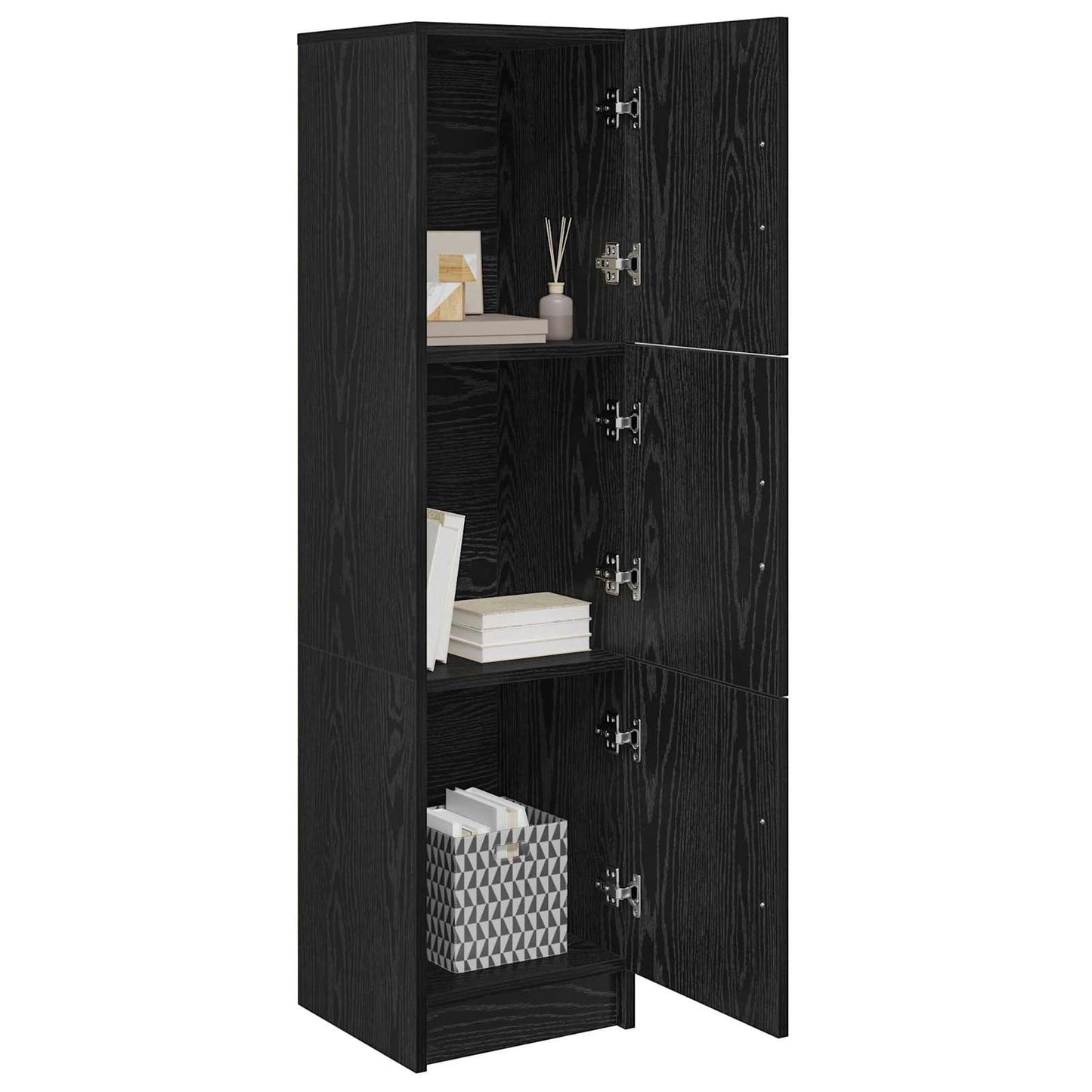 vidaXL Highboard Black Oak 31.5 x 32 x 122.5 cm