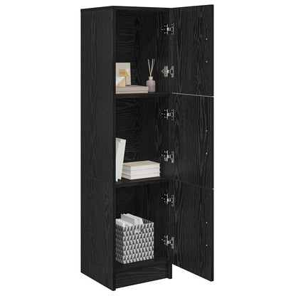 vidaXL Highboard Black Oak 31.5 x 32 x 122.5 cm