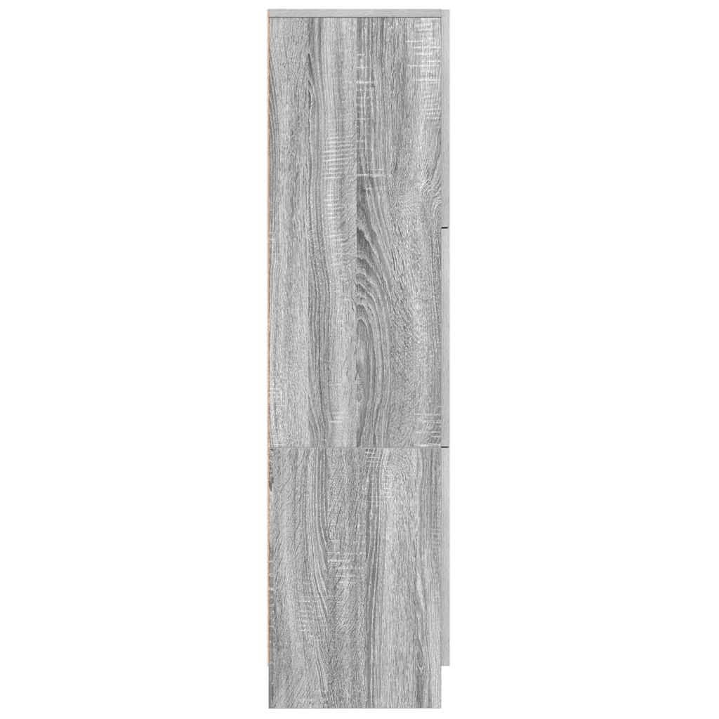 vidaXL Highboard Grey Sonoma 31.5 x 32 x 122.5 cm