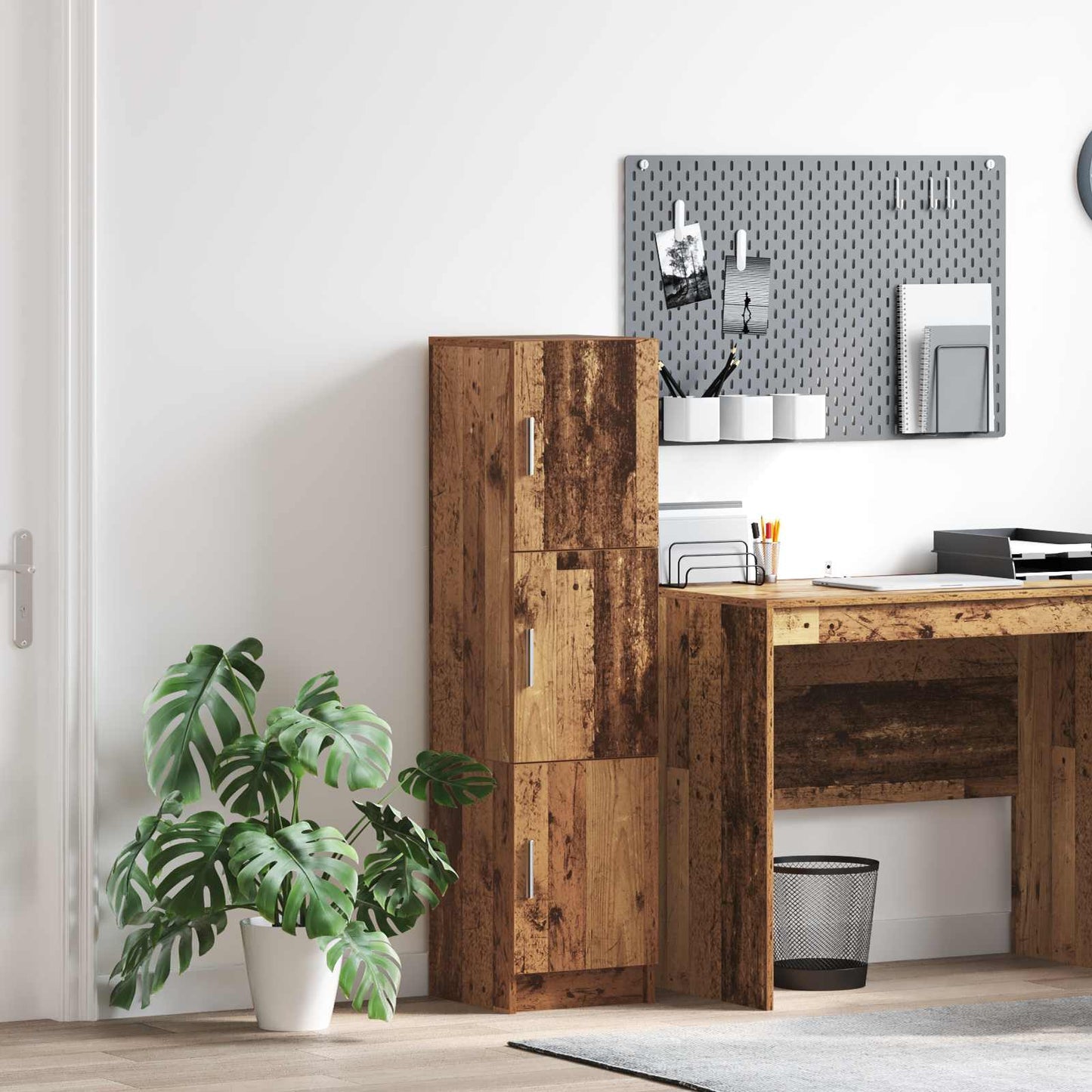 vidaXL Highboard Old Wood 31.5 x 32 x 122.5 cm