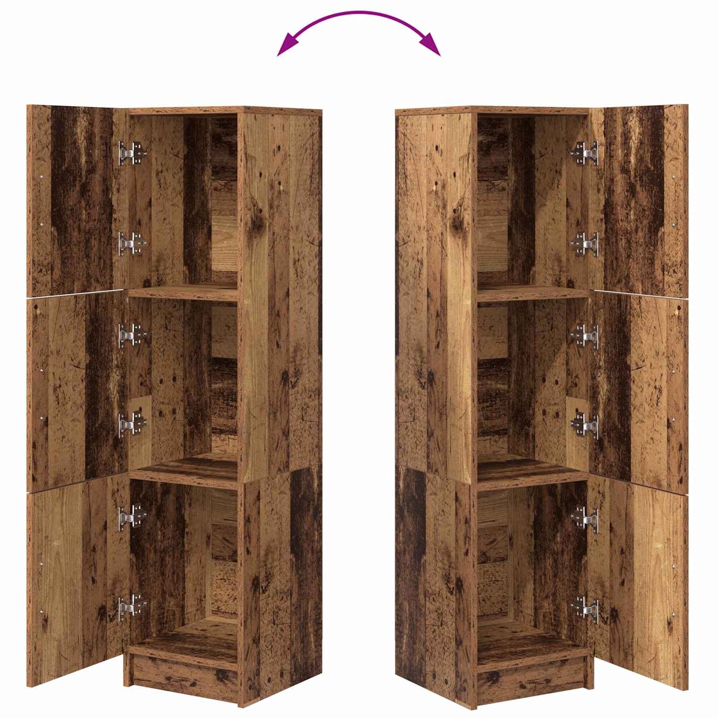 vidaXL Highboard Old Wood 31.5 x 32 x 122.5 cm