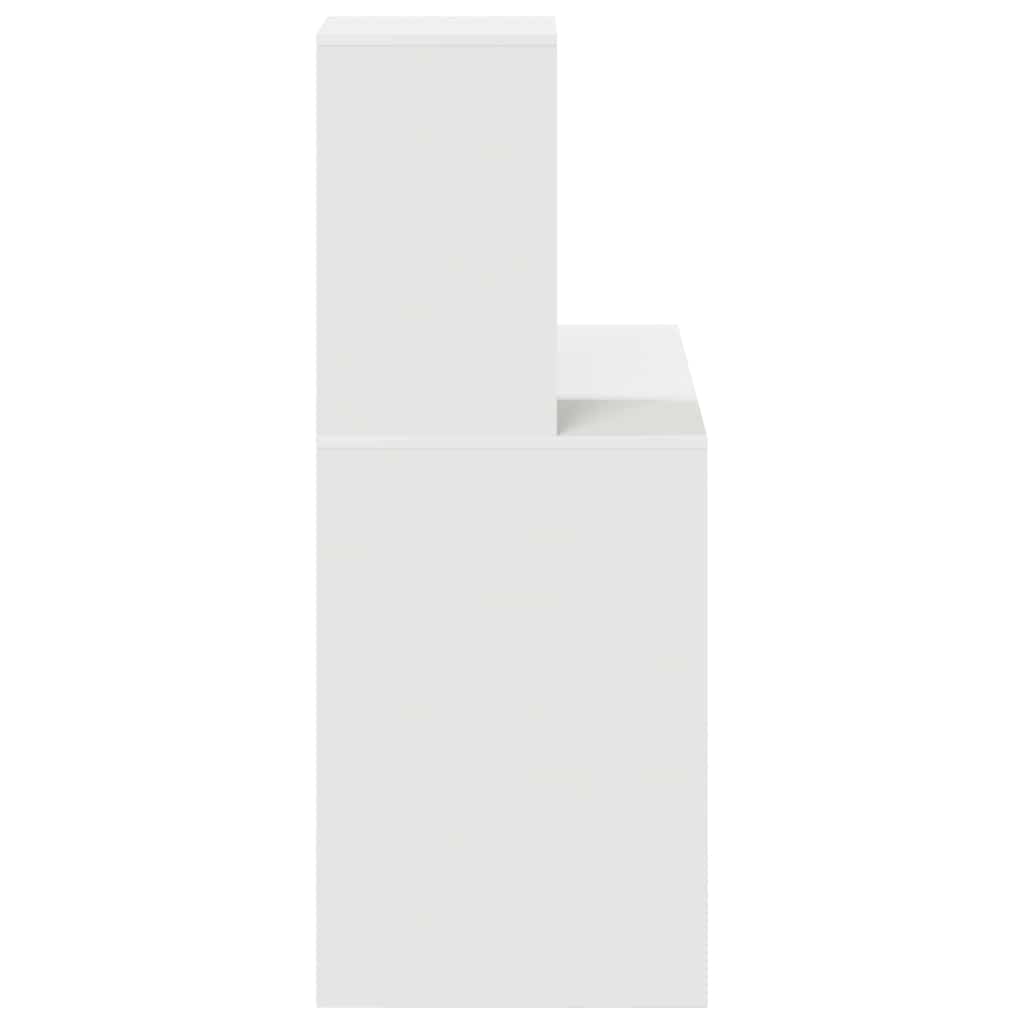 vidaXL Desk with Shelf White 102 x 50 x 124 cm Engineered Wood
