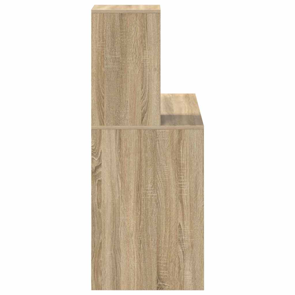 vidaXL Desk with Shelf Sonoma oak 102 x 50 x 124 cm Engineered wood