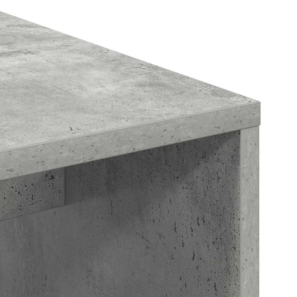 vidaXL Desk with Shelf Concrete Grey 102 x 50 x 124 cm Engineered Wood