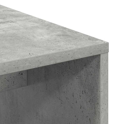 vidaXL Desk with Shelf Concrete Grey 102 x 50 x 124 cm Engineered Wood