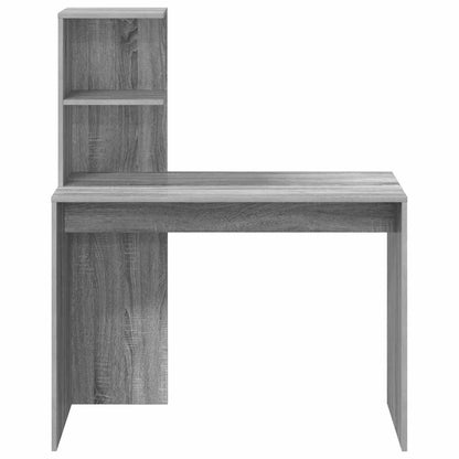 vidaXL Desk with Shelf Grey Sonoma 102 x 50 x 124 cm Engineered Wood
