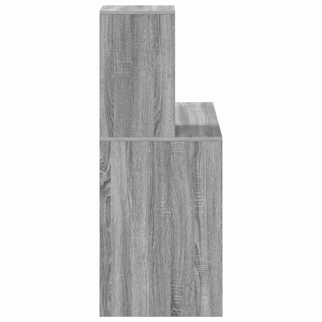 vidaXL Desk with Shelf Grey Sonoma 102 x 50 x 124 cm Engineered Wood
