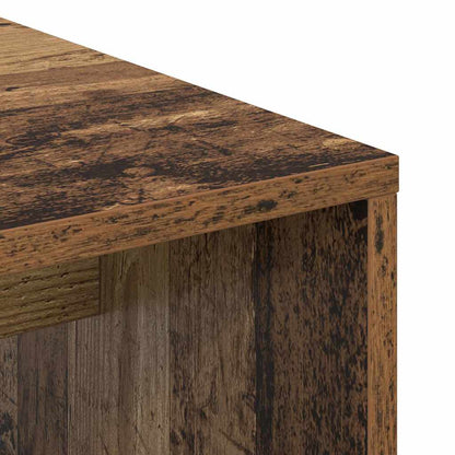 vidaXL Desk with Shelf Old Wood 102 x 50 x 124 cm Engineered Wood