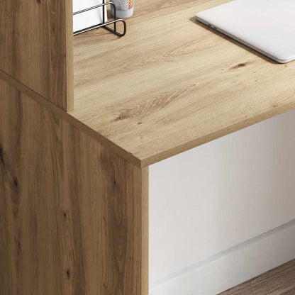 vidaXL Desk Artisan Oak Engineered Wood 102 x 50 x 124 cm