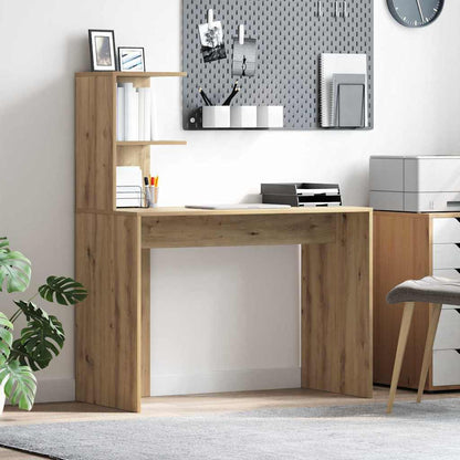 vidaXL Desk Artisan Oak Engineered Wood 102 x 50 x 124 cm