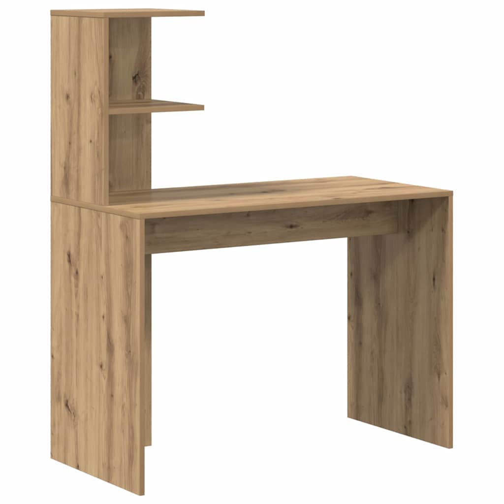 vidaXL Desk Artisan Oak Engineered Wood 102 x 50 x 124 cm