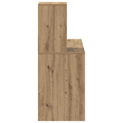 vidaXL Desk with Shelf Artisan Oak 102 x 50 x 124 cm Engineered Wood