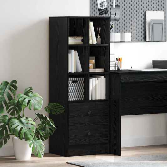vidaXL Highboard with Drawer Black Oak 45.5 x 34 x 127 cm