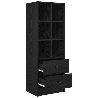 vidaXL Highboard with Drawer Black Oak 45.5 x 34 x 127 cm