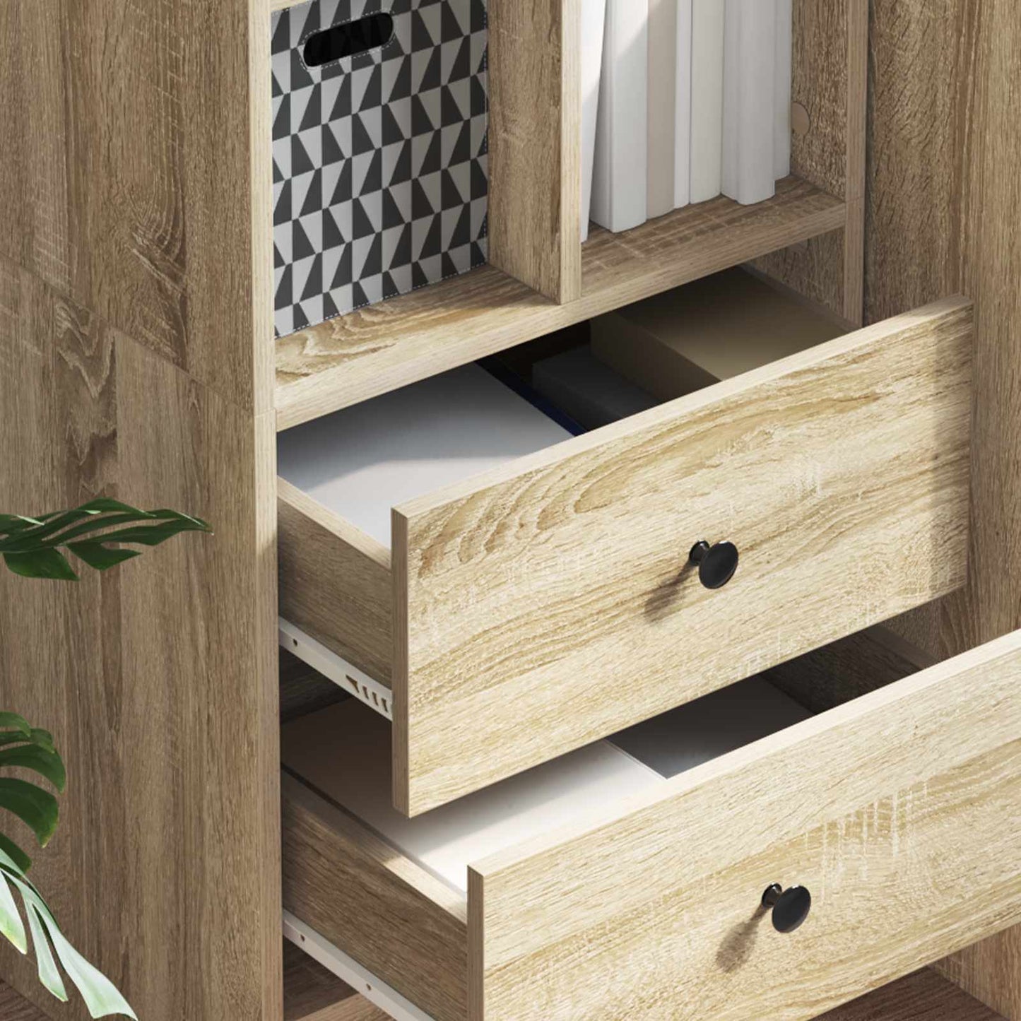 vidaXL Highboard with Drawer Sonoma Oak 45.5 x 34 x 127 cm