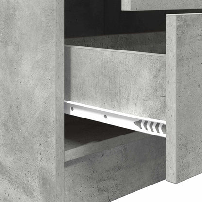 vidaXL Highboard with Drawer Concrete Grey 45.5 x 34 x 127 cm
