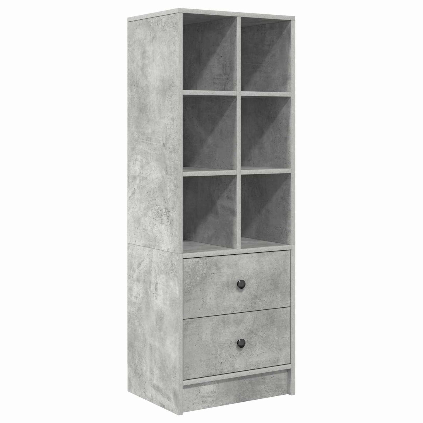 vidaXL Highboard with Drawer Concrete Grey 45.5 x 34 x 127 cm