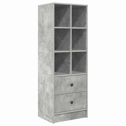 vidaXL Highboard with Drawer Concrete Grey 45.5 x 34 x 127 cm
