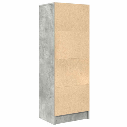vidaXL Highboard with Drawer Concrete Grey 45.5 x 34 x 127 cm