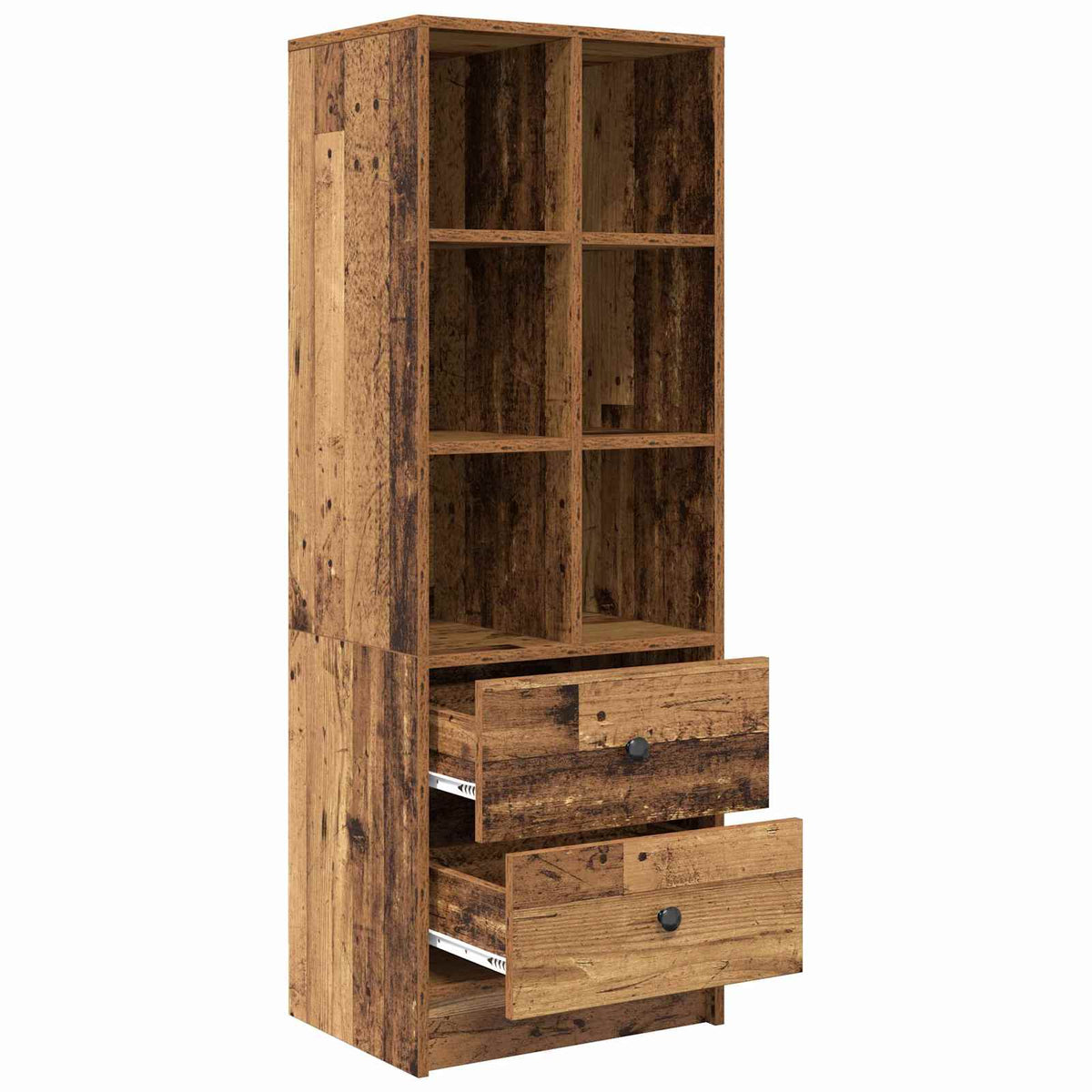 vidaXL Highboard with Drawer Old Wood 45.5 x 34 x 127 cm