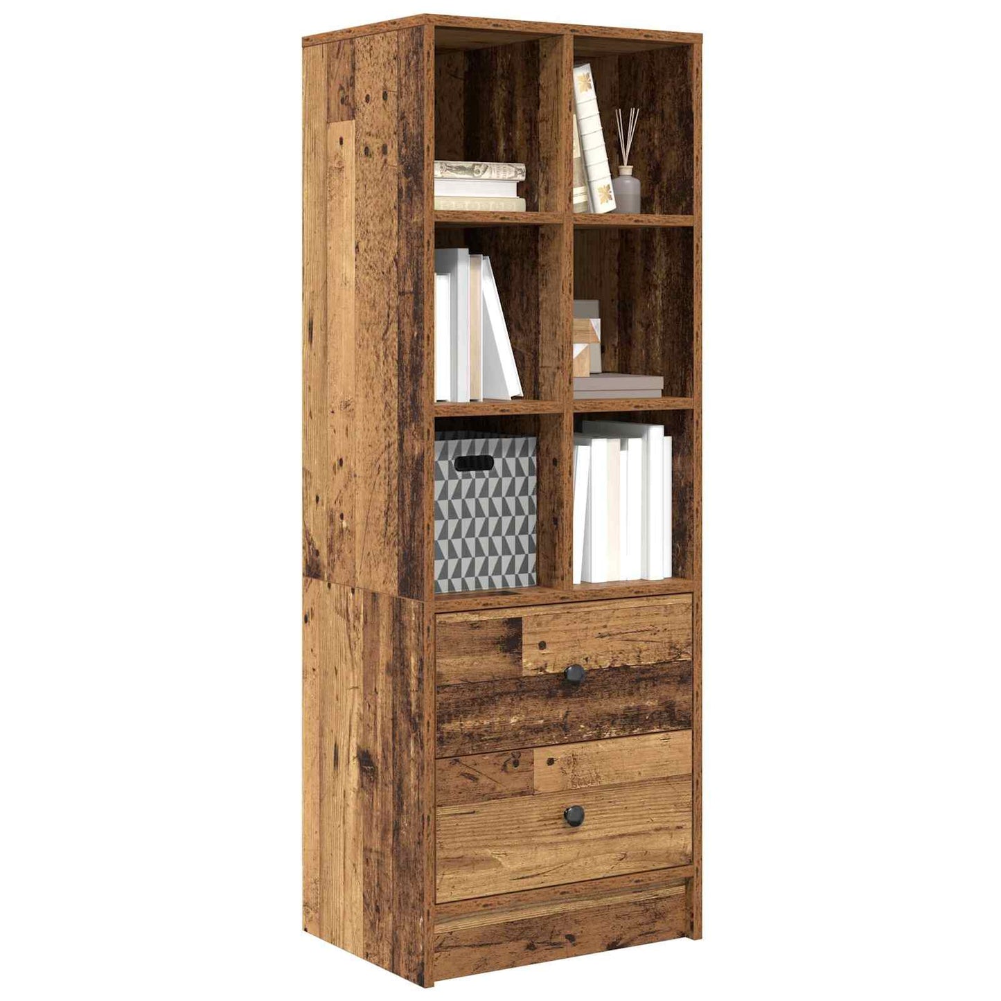 vidaXL Highboard with Drawer Old Wood 45.5 x 34 x 127 cm