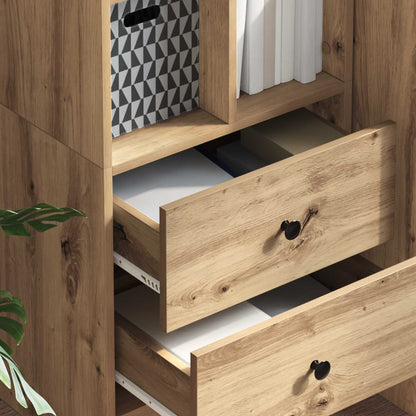 vidaXL Highboard with Drawer Artisan Oak 45.5 x 34 x 127 cm