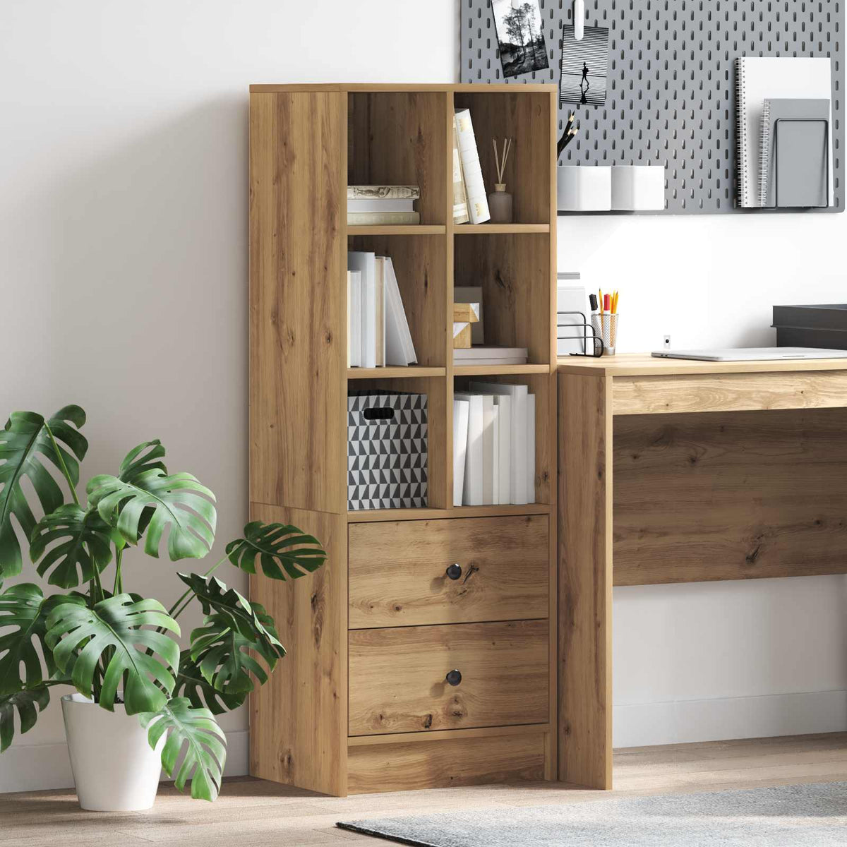 vidaXL Highboard Artisan Oak 45.5 x 34 x 127 cm