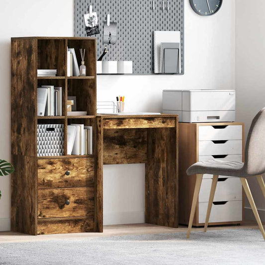 vidaXL Desk Smoked Oak 60 x 40 x 76 cm