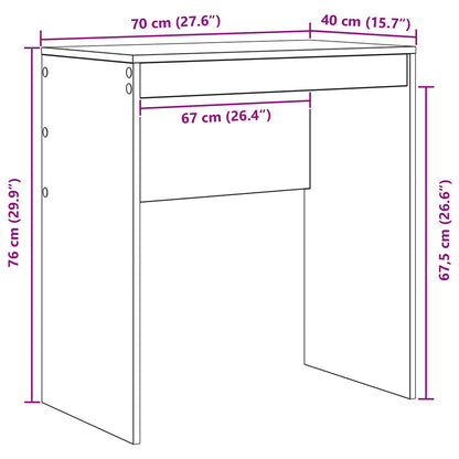 vidaXL Desk White 70 x 40 x 76 cm
