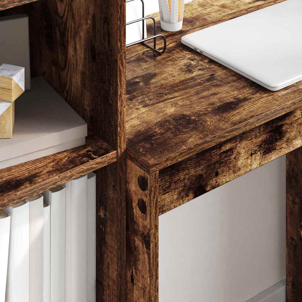 vidaXL Desk Smoked Oak 70 x 40 x 76 cm