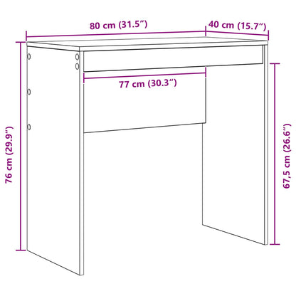 vidaXL Desk White 80 x 40 x 76 cm