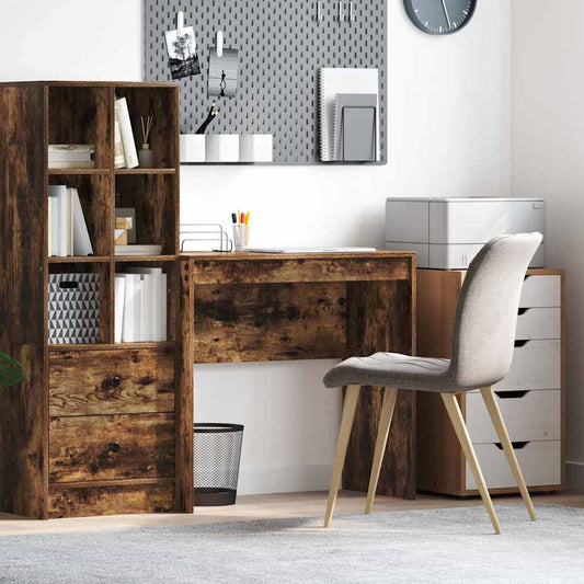 vidaXL Desk Smoked Oak 80 x 40 x 76 cm