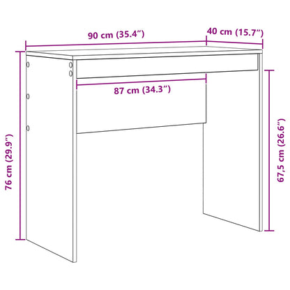 vidaXL Desk White 90 x 40 x 76 cm