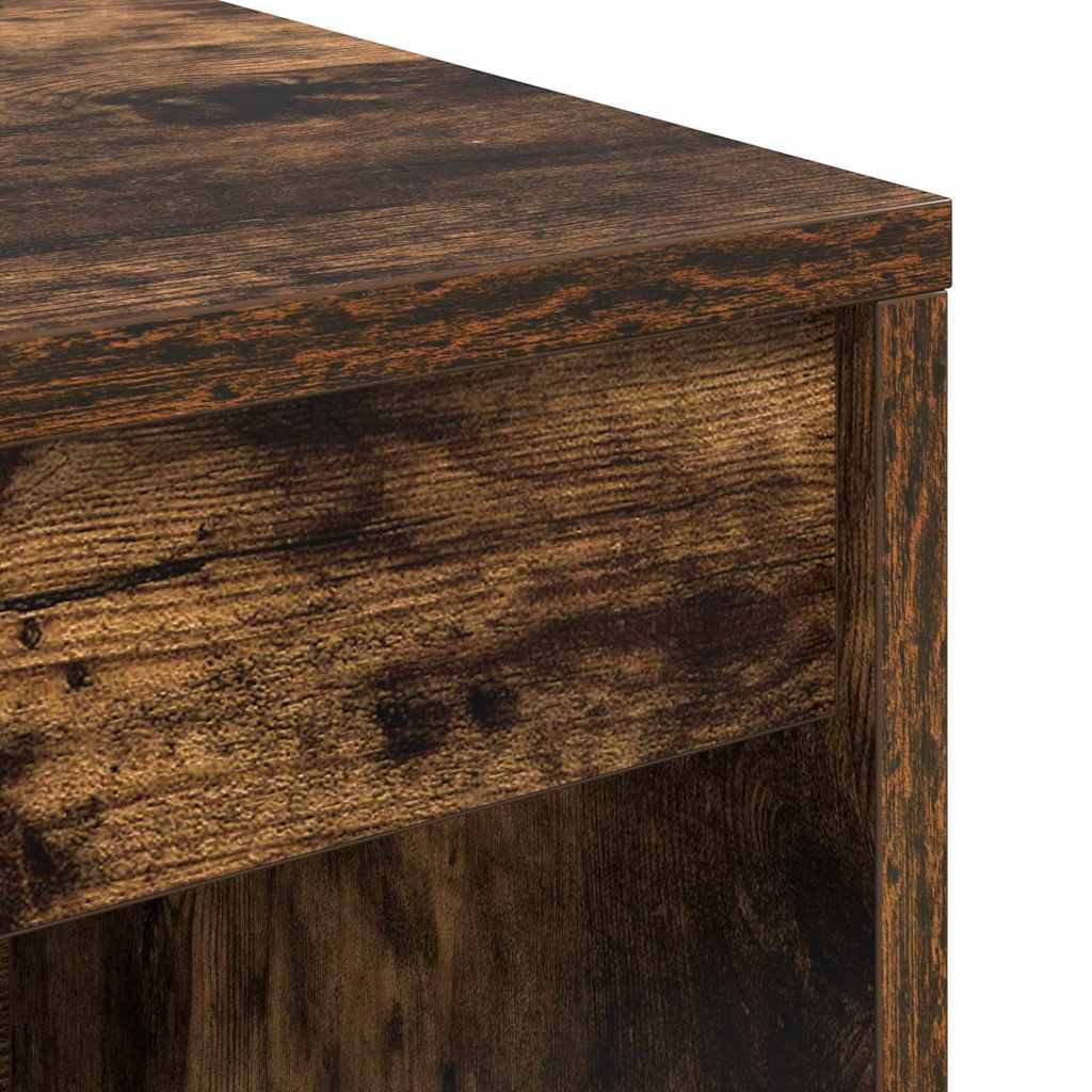 vidaXL Desk Smoked Oak 90 x 40 x 76 cm