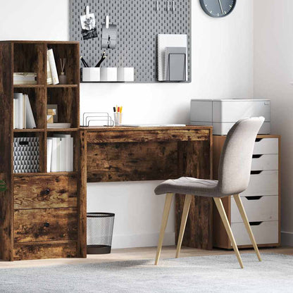 vidaXL Desk Smoked Oak 90 x 40 x 76 cm