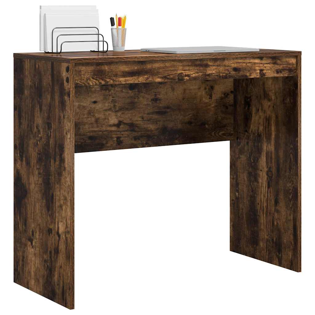 vidaXL Desk Smoked Oak 90 x 40 x 76 cm