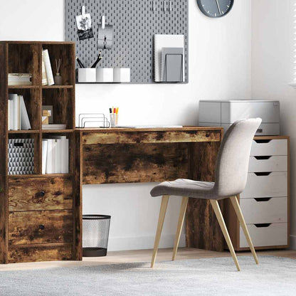 vidaXL Desk Smoked Oak 100 x 40 x 76 cm