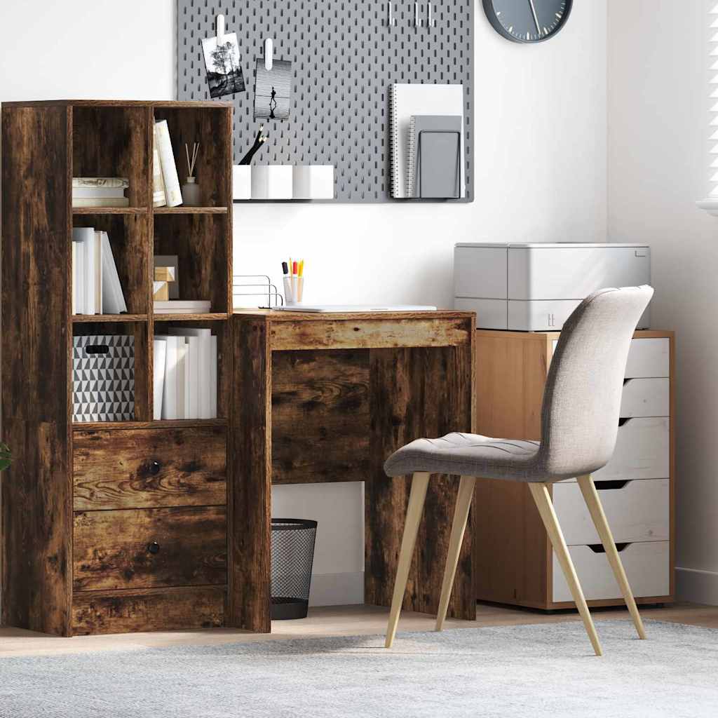 vidaXL Desk Smoked Oak 60 x 50 x 76 cm
