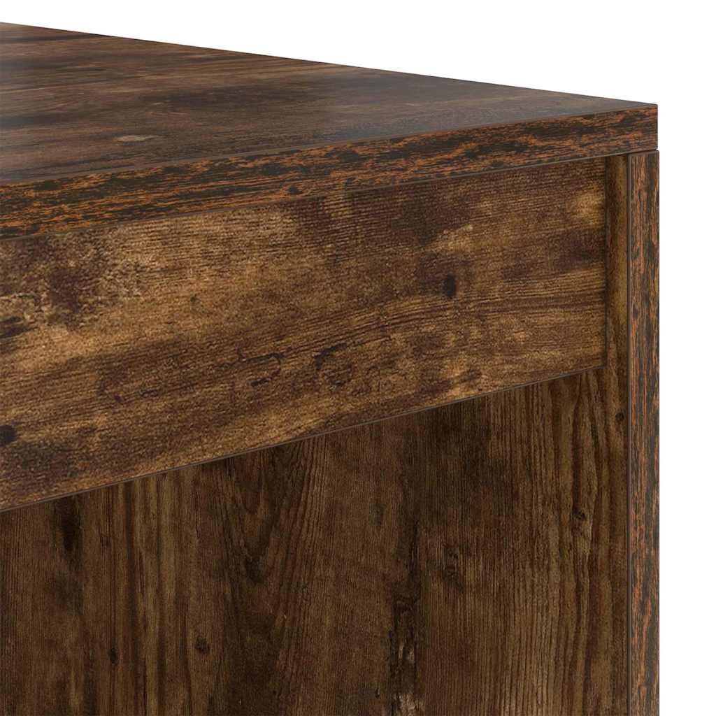 vidaXL Desk Smoked Oak 90 x 50 x 76 cm
