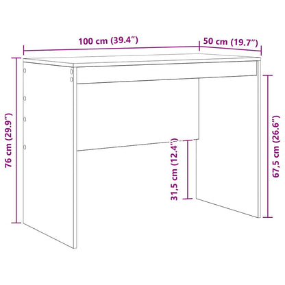 vidaXL Desk White 100 x 50 x 76 cm