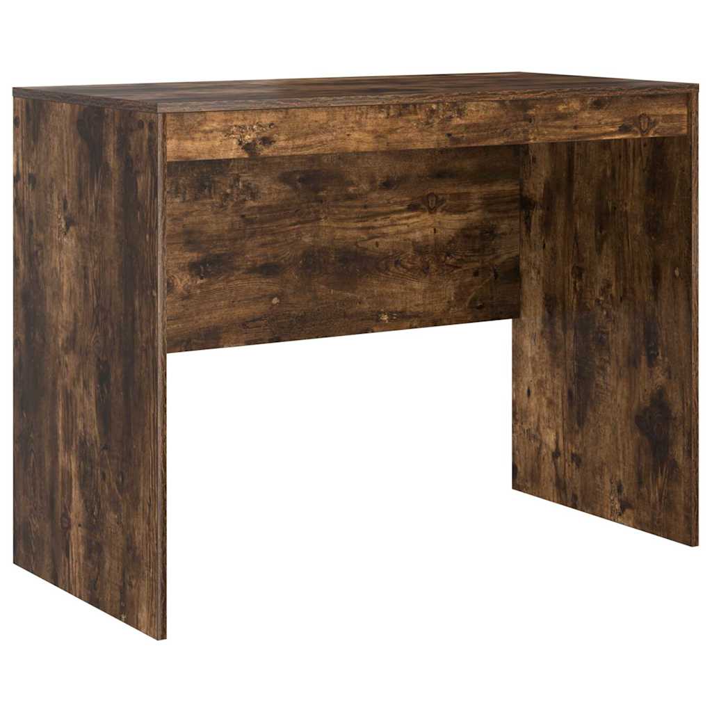 vidaXL Desk Smoked Oak 100 x 50 x 76 cm