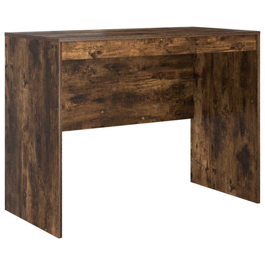 vidaXL Desk Smoked Oak 100 x 50 x 76 cm