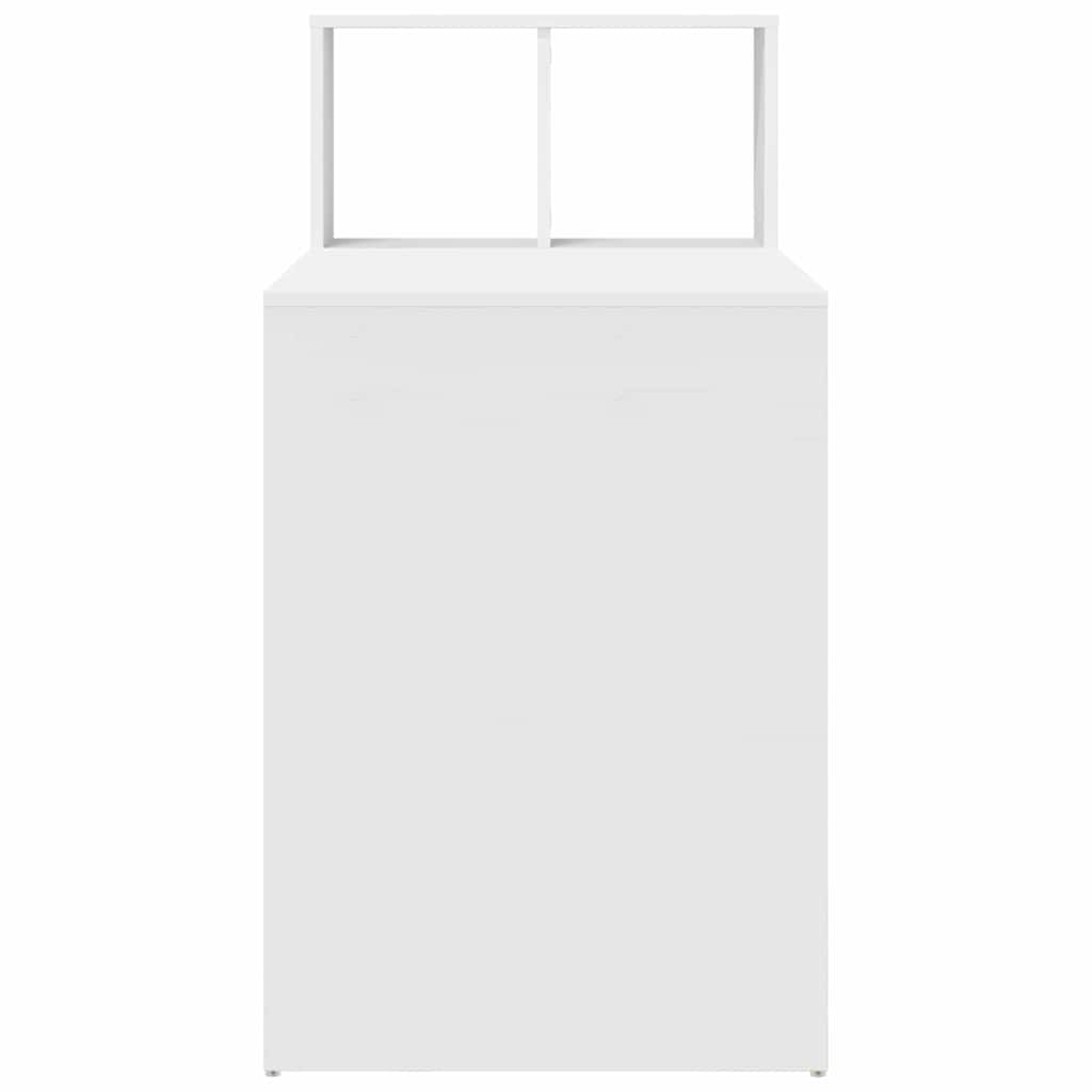 vidaXL Desk with Shelf White 108 x 55 x 103.5 cm Engineered Wood