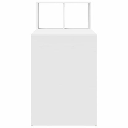 vidaXL Desk with Shelf White 108 x 55 x 103.5 cm Engineered Wood
